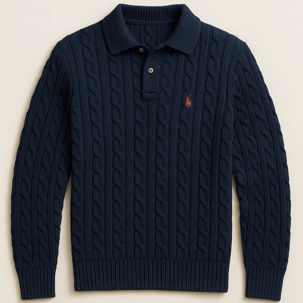 oem Polo Cable Knit Sweater company