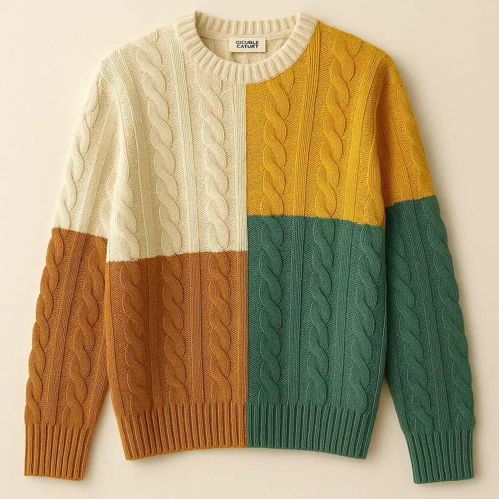 oem custom Organic Cotton Cable Knit Sweater Sustainable manufacturer