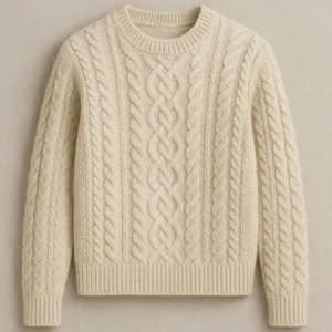 oem wool blend cable knit pullover factory