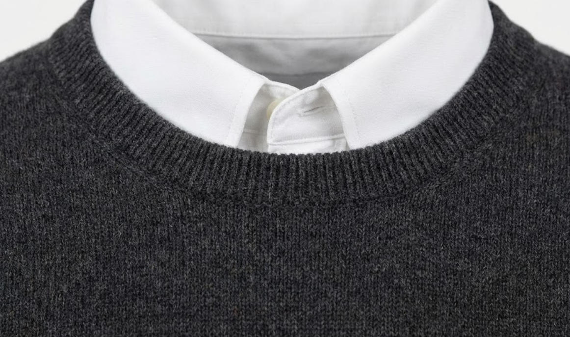 tee t shirt Layering for Crew Neck Sweaters