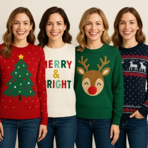 top china supplier of womens christmas holiday sweaters exports
