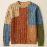 wholesale oem Organic Cotton Cable Knit Sweater Sustainable factory