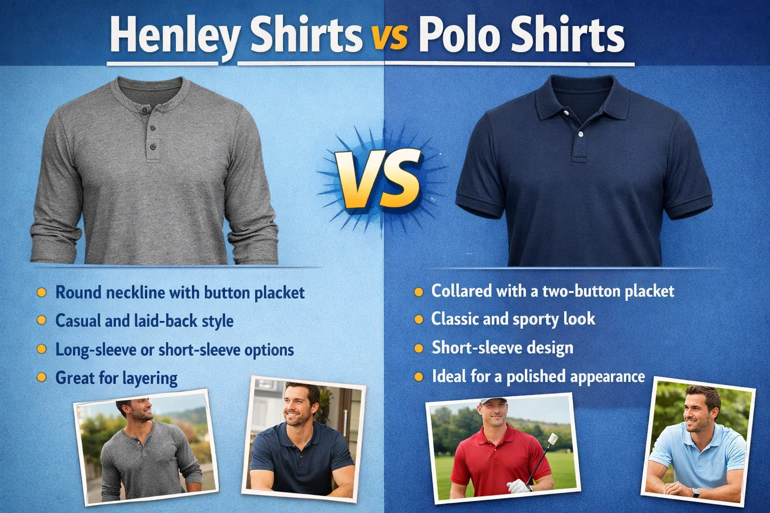 Henley Shirts vs Polo Shirts A Complete Style Guide for 2026