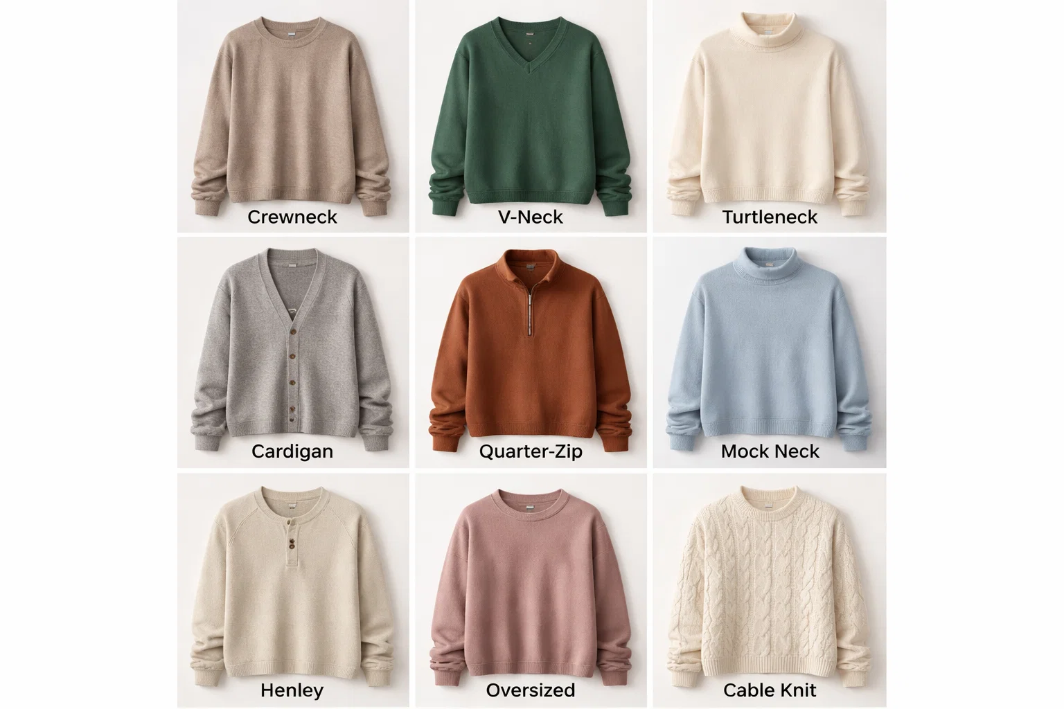 50 Types of Sweaters with Names and Pictures