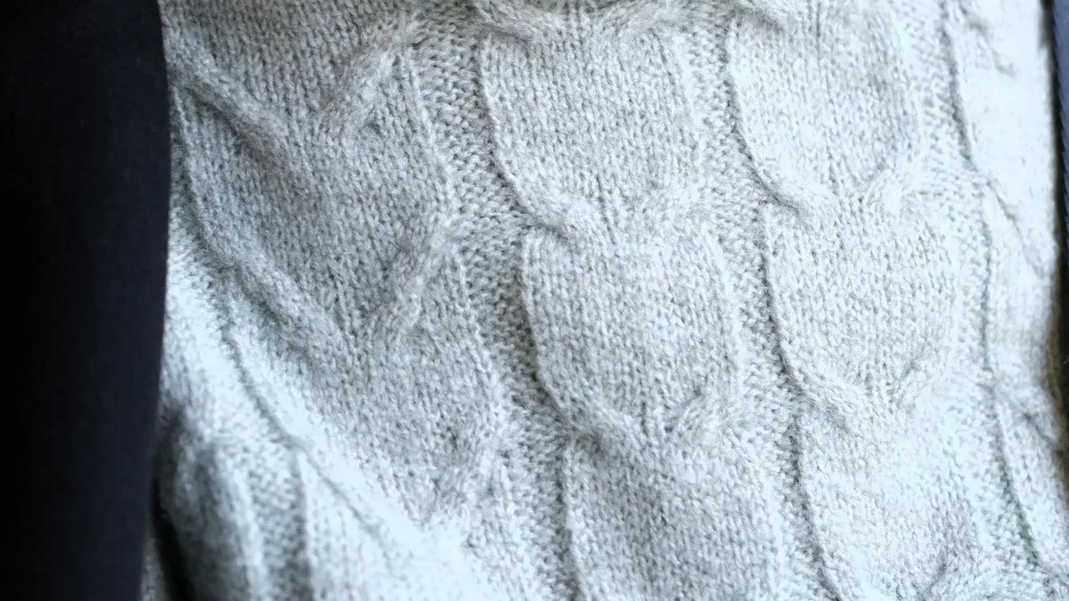 Cable Knit High Neck Sweater