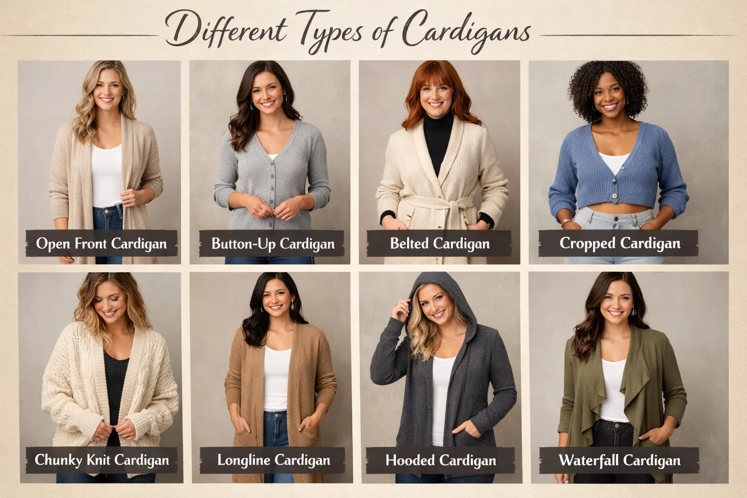 Discover 13 Different Types of Cardigans for 2026