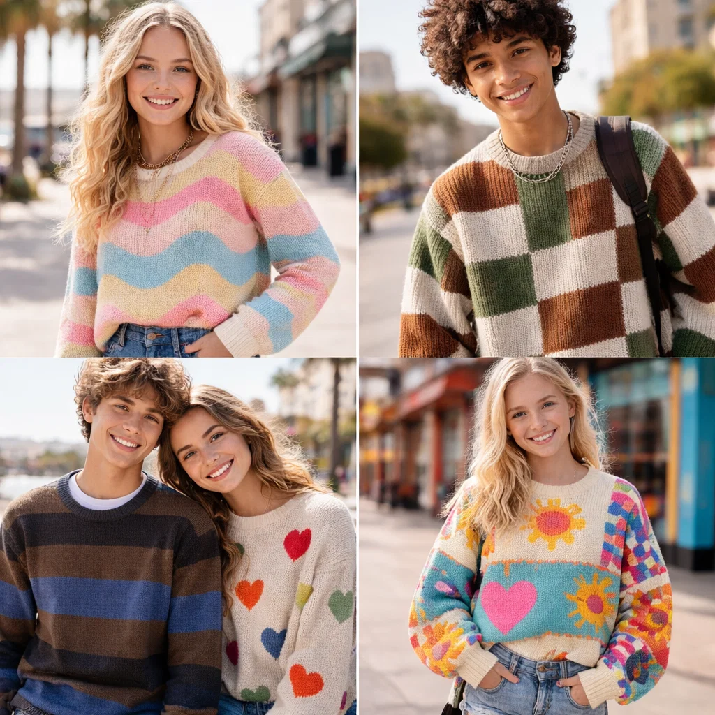 teenage boy girl sweater china factory supplier