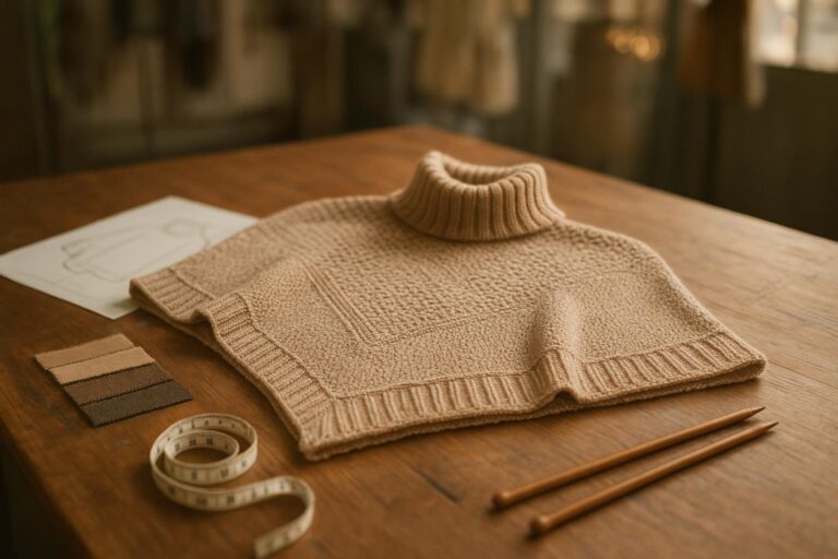 Types of ponchos guide cover image for knitwear sampling and production
