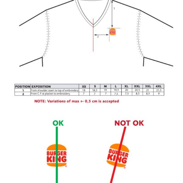 burger king knitwear requirements