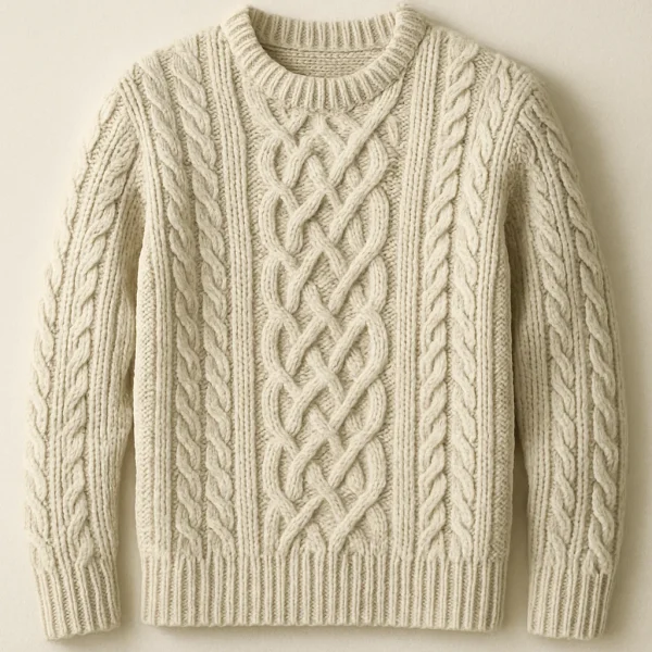cable knitted sweater china supplier
