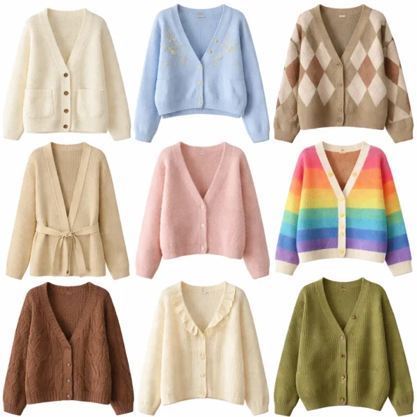 different kinds of cardigans