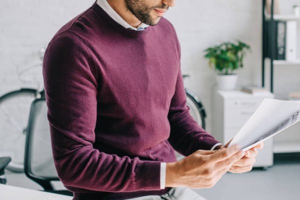 sweater man uniform office wear